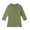 Basic Slim-Fit Long-Sleeve Top — Green