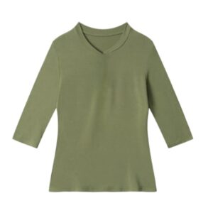 Basic Slim-Fit Long-Sleeve Top — Green