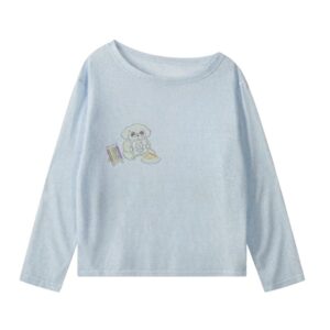 Lightweight Breathable Loose Fit Blue Long Sleeve Top
